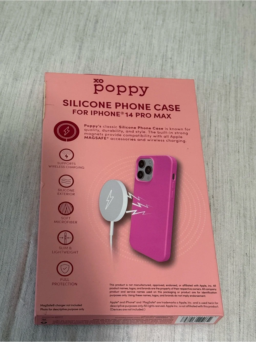 poppy MagSafe Compatible Pink Case for iPhone 14 Pro Max